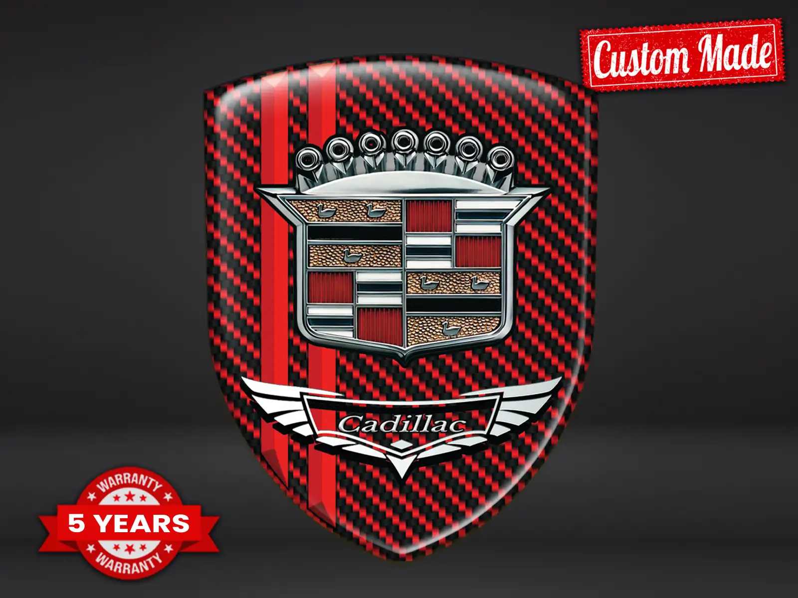 Cadillac Heckscheibensticker Universal Stilvoll Anpassbar ST